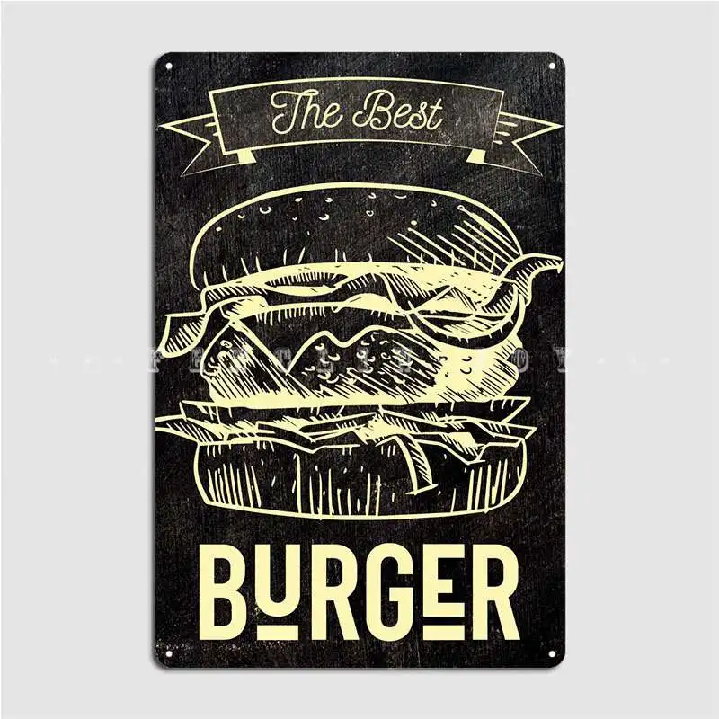 Home Cinema Food - Tasty Burger Fast Food Metal Sign