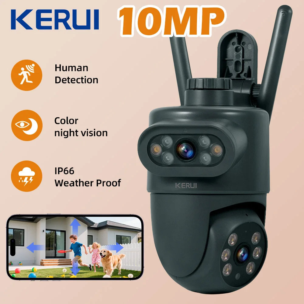 Home Cinema Outdoor - KERUI Outdoor 10MP 5K HD Dual