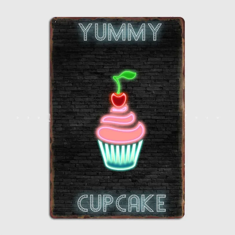 Home Cinema Food - CUPCAKE Food Neon Sign Metal Sign