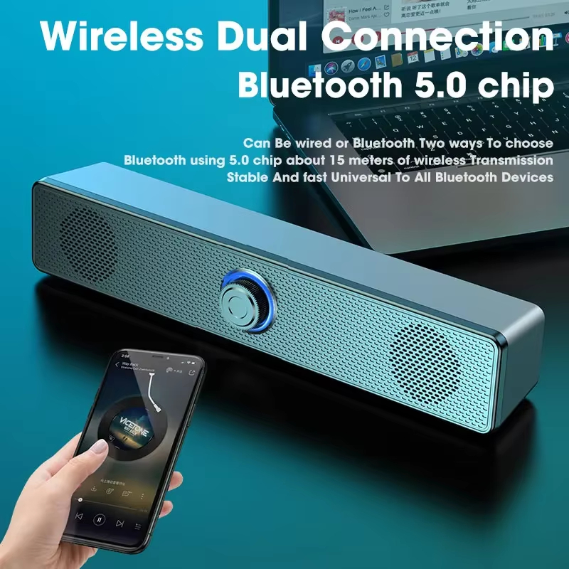 Home Theater Speaker - Bluetooth 5.0 4D Surround Soundbar Wired