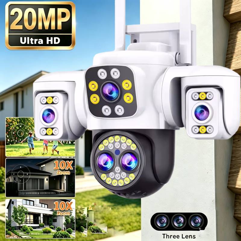 Home Cinema Outdoor - 20MP Surveillance Wifi Camera Four Lens