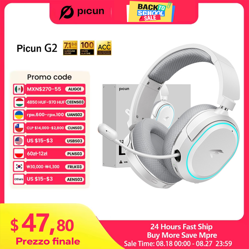 Home Cinema Headphones - Picun G2 2.4GHz Bluetooth Wireless Gaming