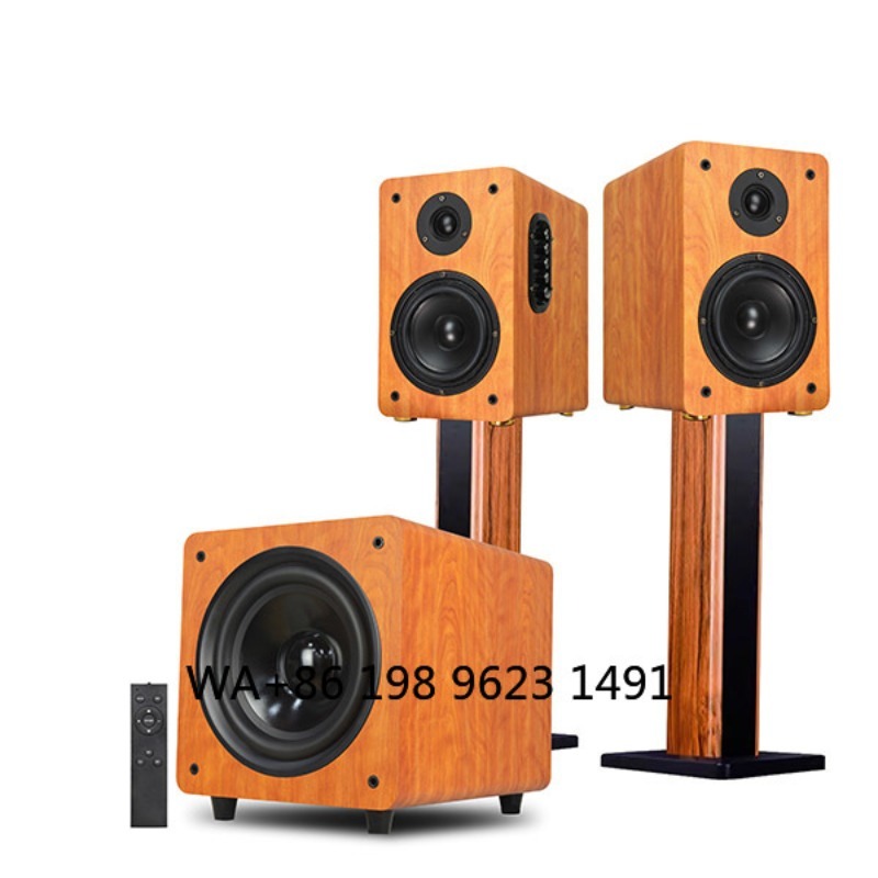 Home Theater Speaker - 8 Inch 150W RMS Wooden Powered