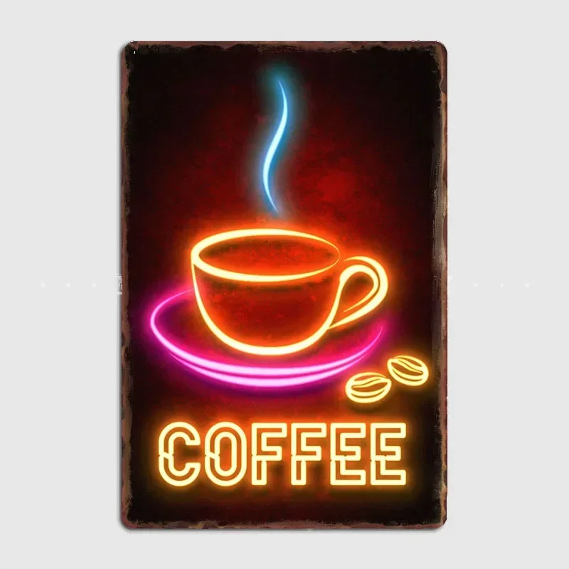 Home Cinema Food - Coffee Food Vintage Restaurant Poster Metal