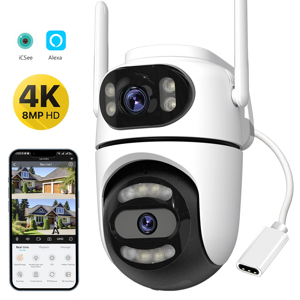 Home Cinema Outdoor - 8MP 4K HD Wifi PTZ Camera
