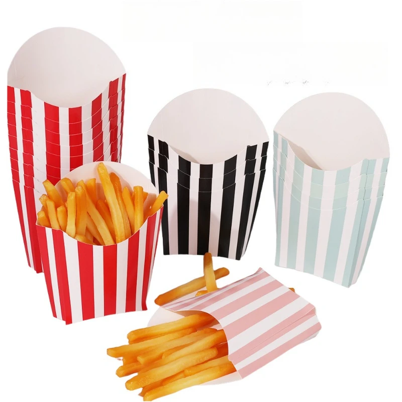50pcs Striped Disposable Party - Home Cinema Food ulasan dan harga