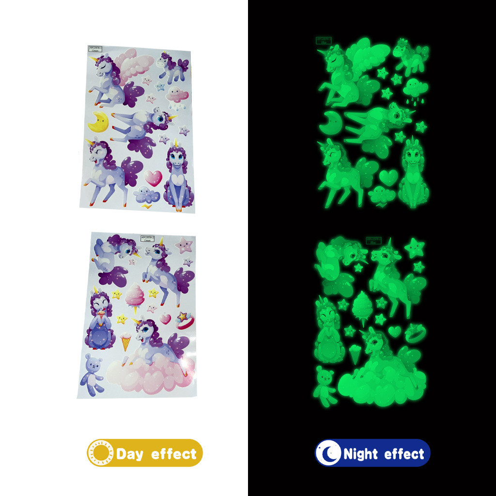 Cartoon Luminous Unicorn Wall  - Home Cinema Room ulasan dan harga