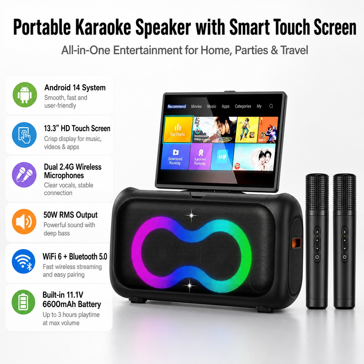 OEM/ODM K55 Portable Karaoke M - Home Theater Speaker ulasan dan harga