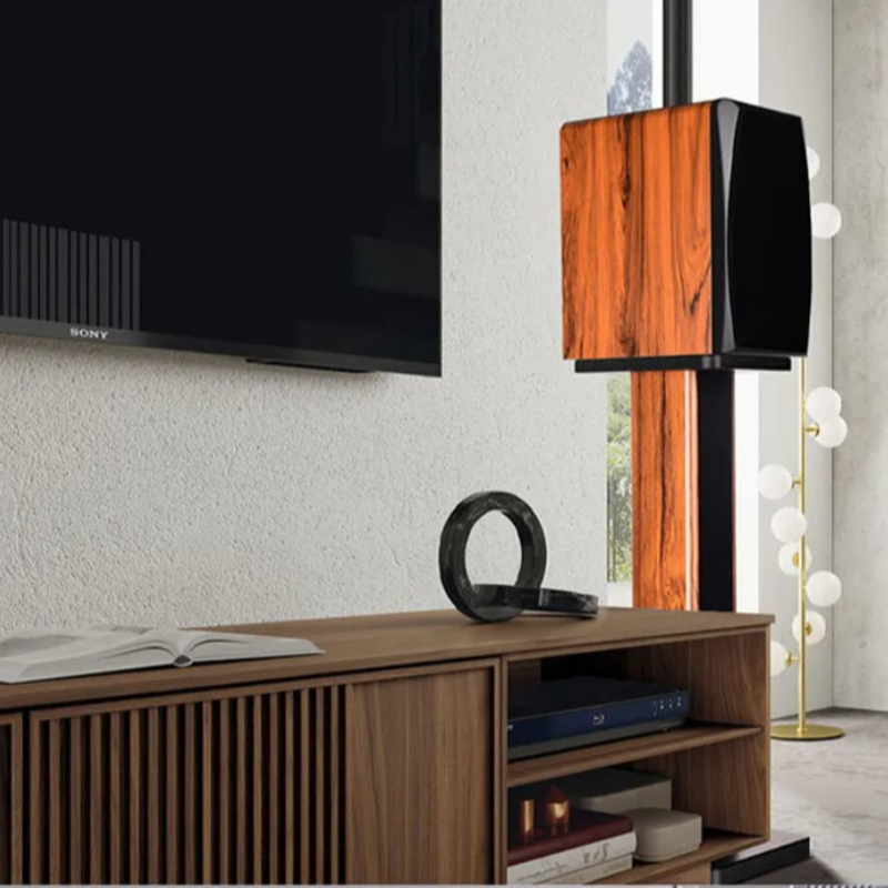 Solid Wood Speaker Stand Floor - Home Cinema Rack ulasan dan harga