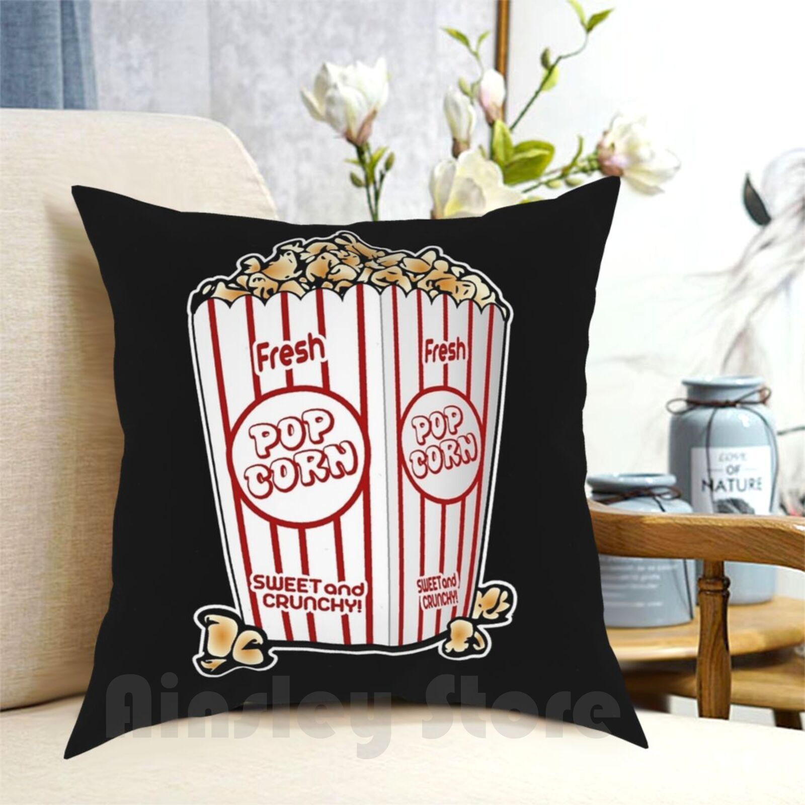 Cinema Popcorn Pack Pillow Cas - Home Cinema Food ulasan dan harga