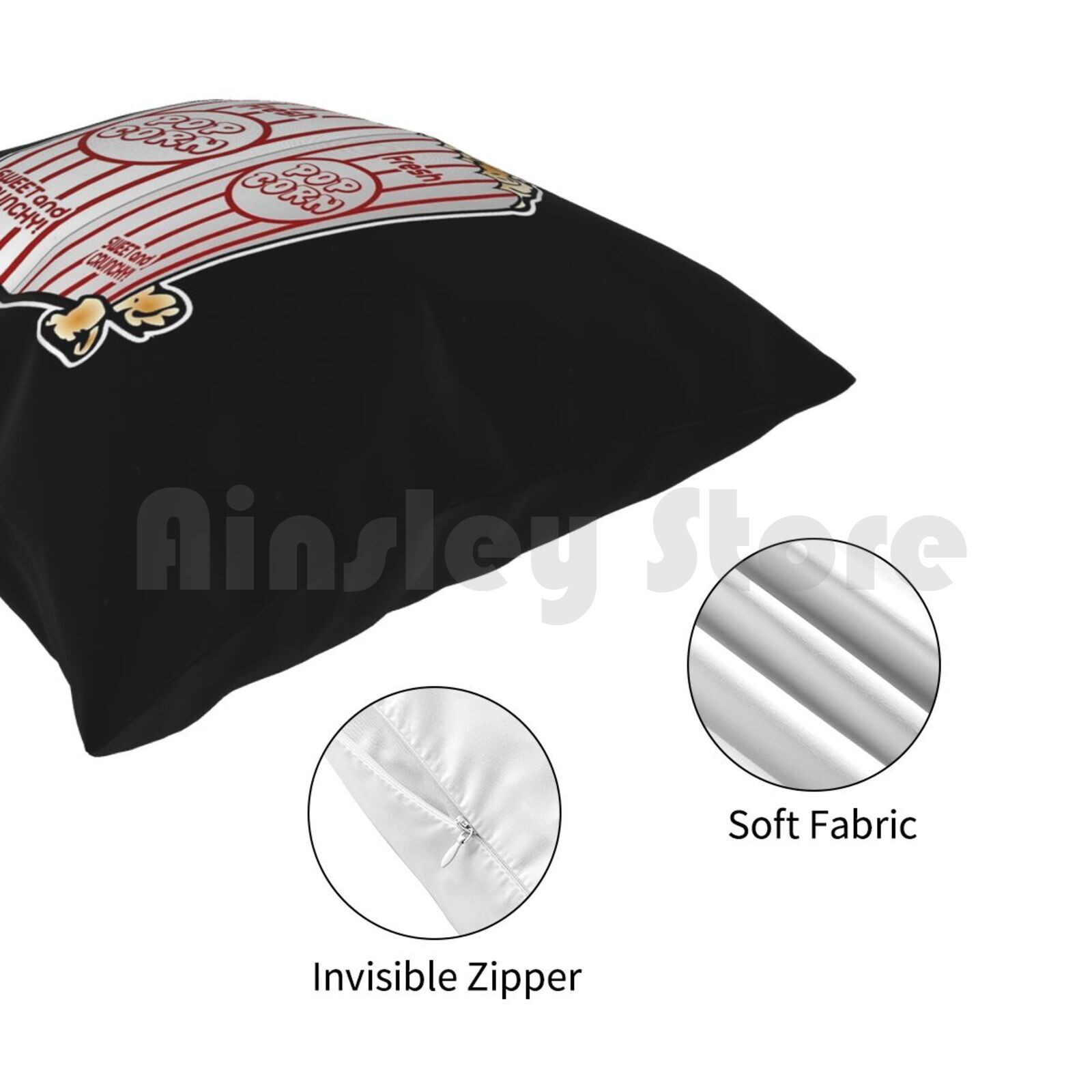 Cinema Popcorn Pack Pillow Cas - Home Cinema Food ulasan dan harga
