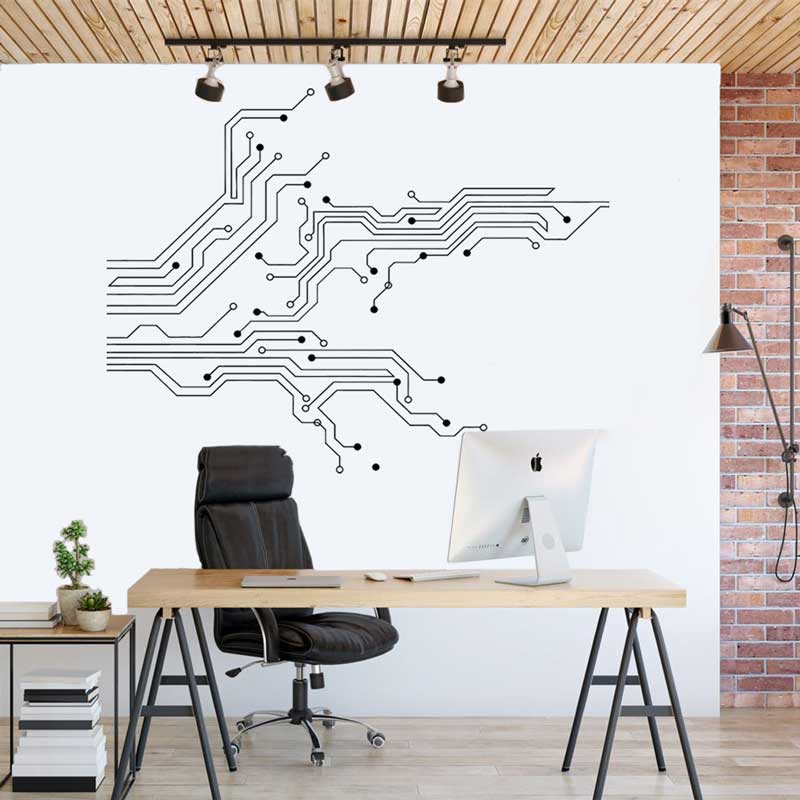 Technology Circuit Board Wall  - Home Cinema Room ulasan dan harga