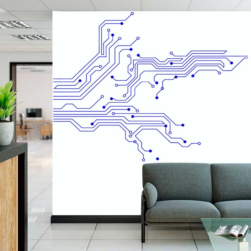 Technology Circuit Board Wall  - Home Cinema Room ulasan dan harga