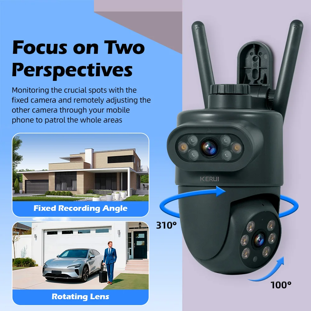 KERUI Outdoor 10MP 5K HD Dual  - Home Cinema Outdoor ulasan dan harga