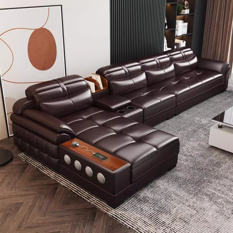 Genuine Leather Small Apartmen - Home Cinema In Small Room ulasan dan harga