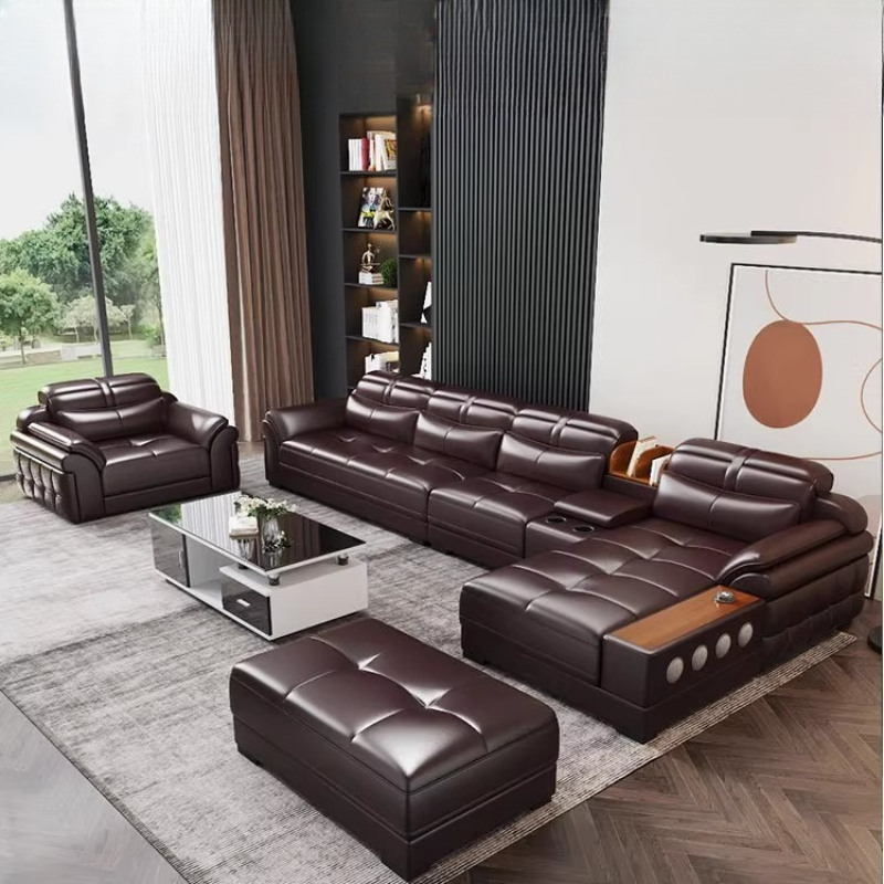 Genuine Leather Small Apartmen - Home Cinema In Small Room ulasan dan harga