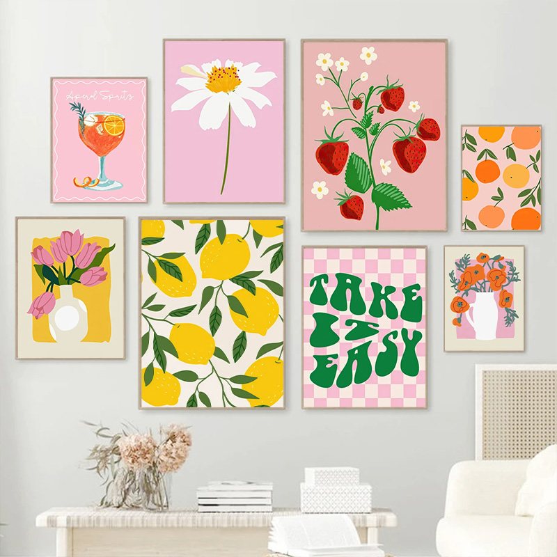 Colorful Homecoming Lemon Stra - Home Cinema Wall Art ulasan dan harga