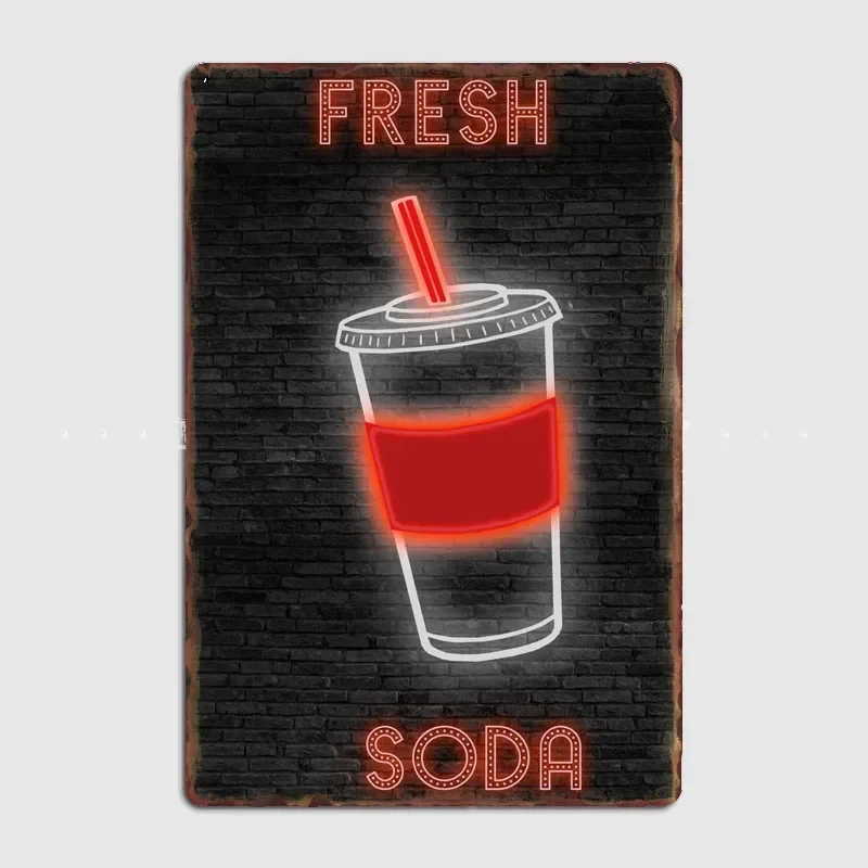 SODA Food Neon Sign Metal Sign - Home Cinema Food ulasan dan harga
