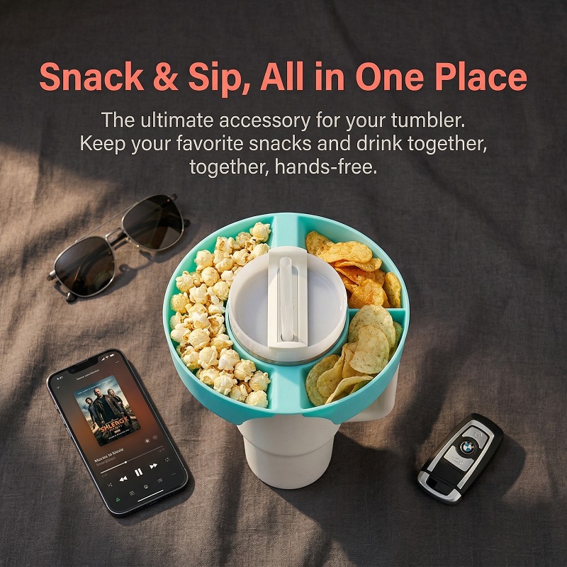 Divided Snack Plate with Cup H - Home Cinema Food ulasan dan harga