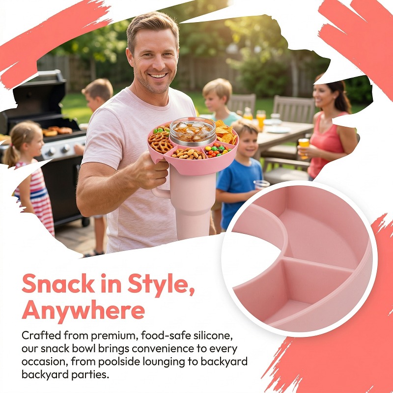 Divided Snack Plate with Cup H - Home Cinema Food ulasan dan harga