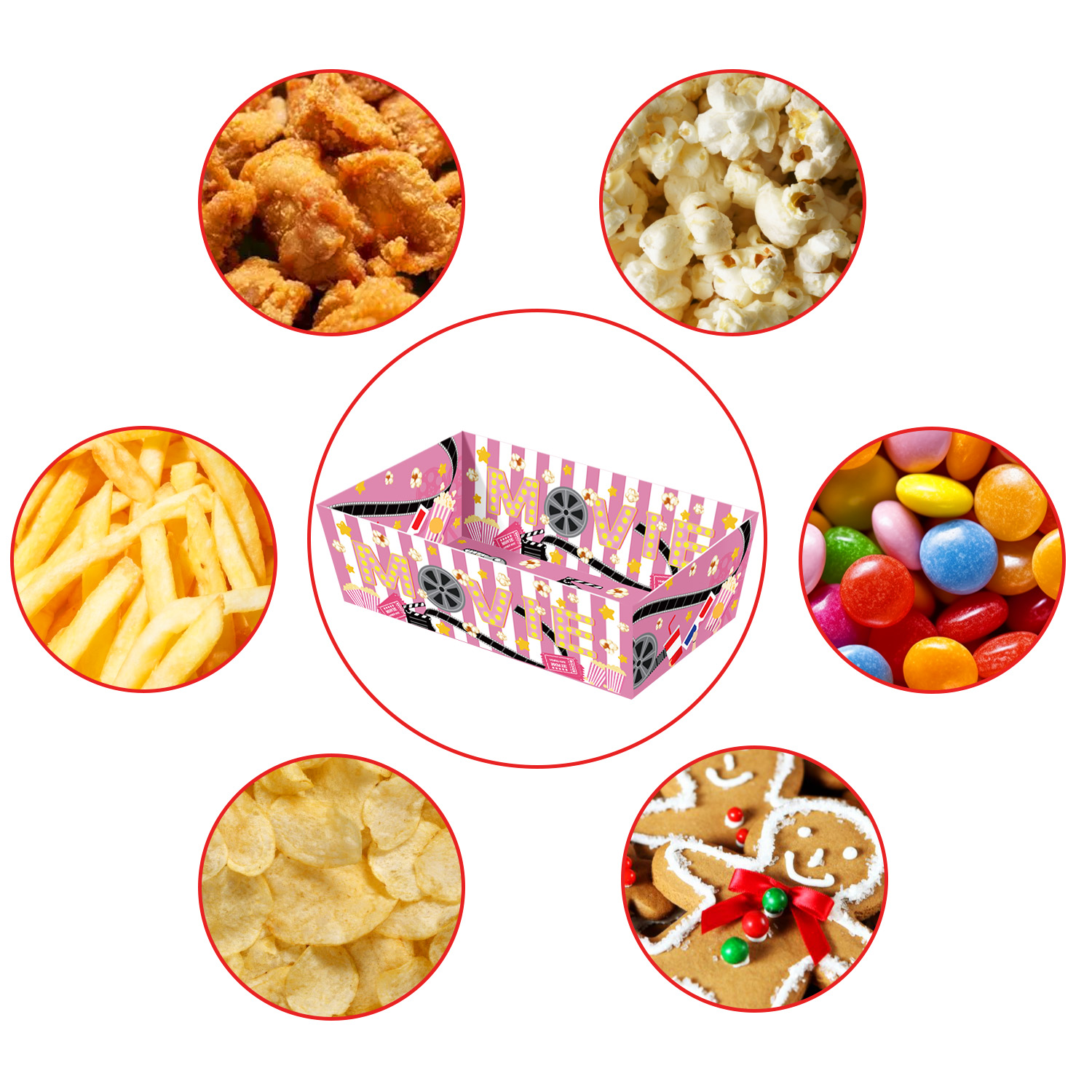 Disposable Cinema Paper Food B - Home Cinema Food ulasan dan harga