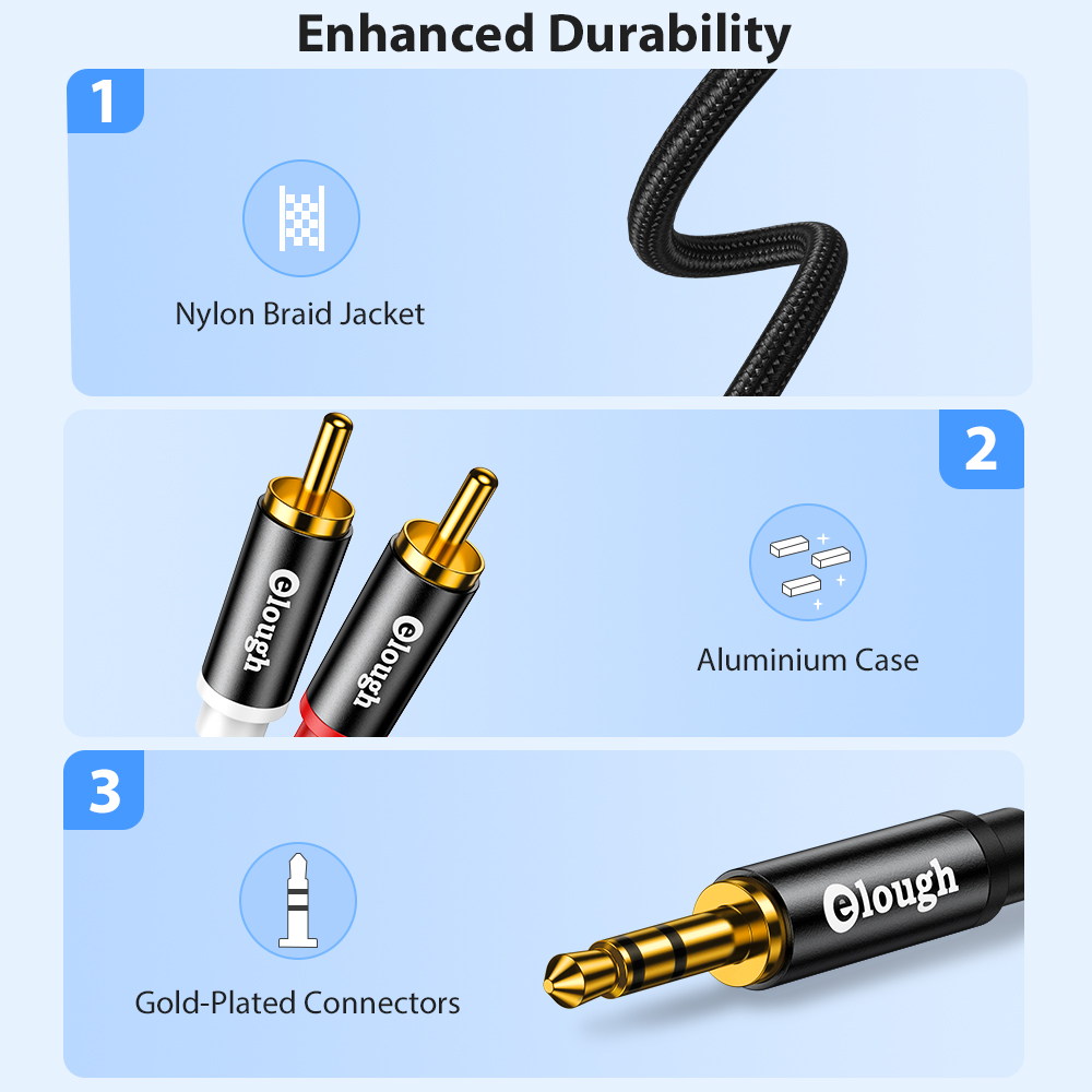 Elough RCA Cable AUX RCA Speak - Klipsch Home Cinema ulasan dan harga