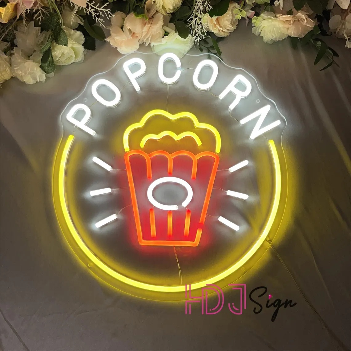 Popcorn LED Neon Sign,Food Bar - Home Cinema Food ulasan dan harga