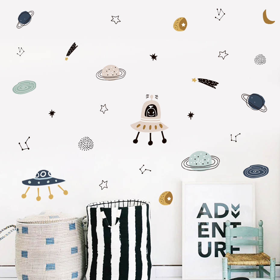 Cartoon Ufo Aliens Planet Patt - Home Cinema Room ulasan dan harga