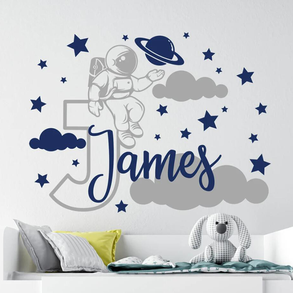 Custom Name Cartoon Space Astr - Home Cinema Room ulasan dan harga