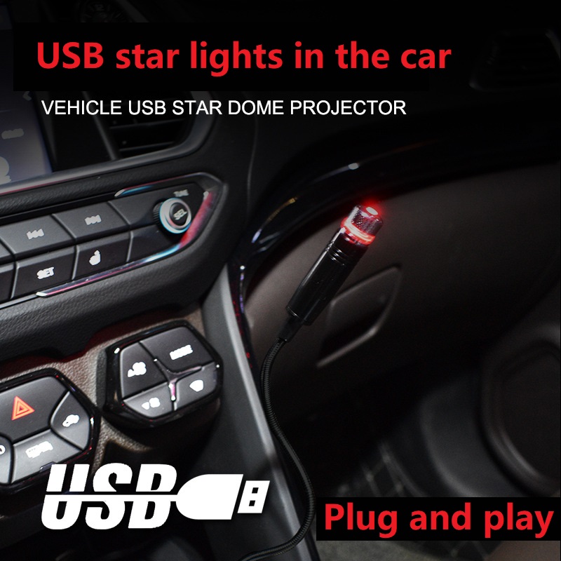 USB Car Interior Atmosphere St - Projector Mount Ceiling ulasan dan harga