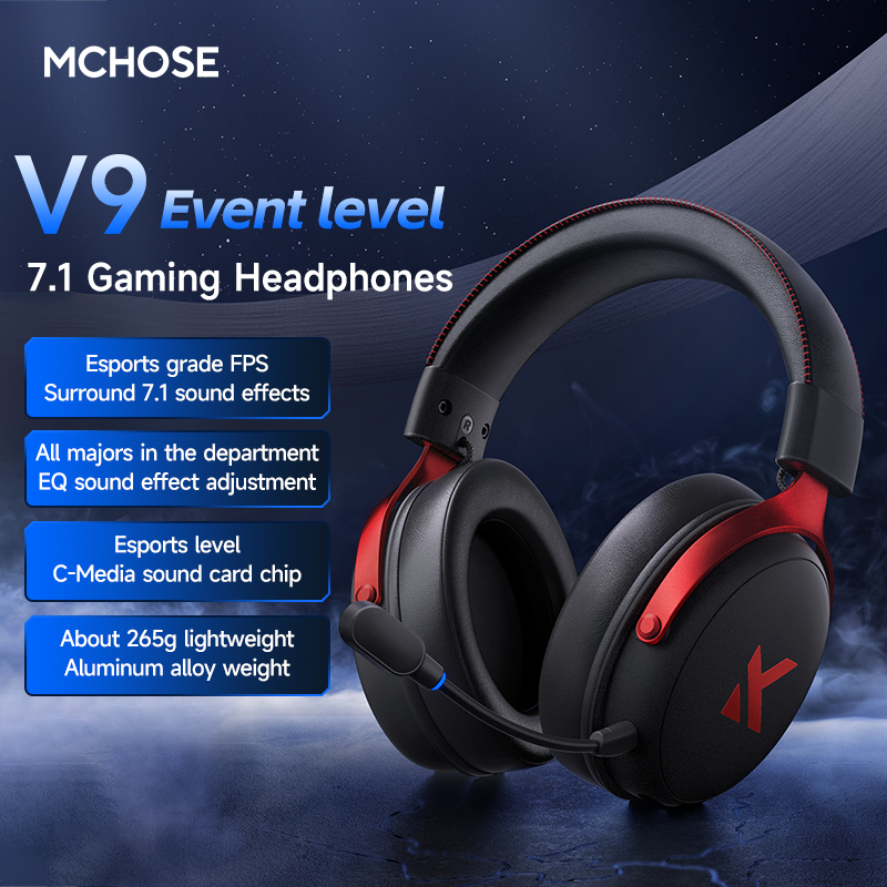 MCHOSE V9 Pro Headset with Mic - Home Cinema Headphones ulasan dan harga