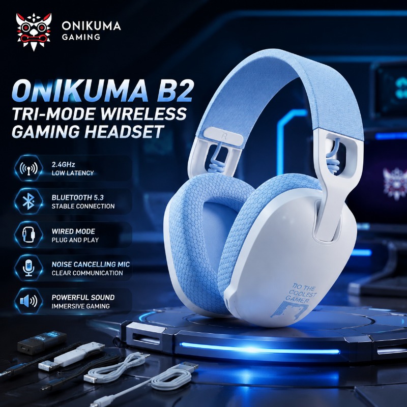 Onikuma B2 Gaming Headphones T - Home Cinema Headphones ulasan dan harga