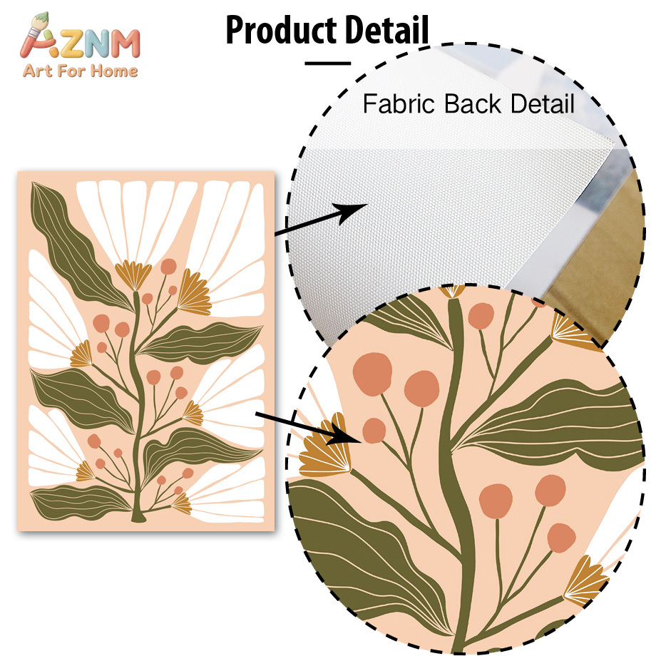 AZNM Boho Floral Canvas Wall A - Home Cinema Wall Art ulasan dan harga