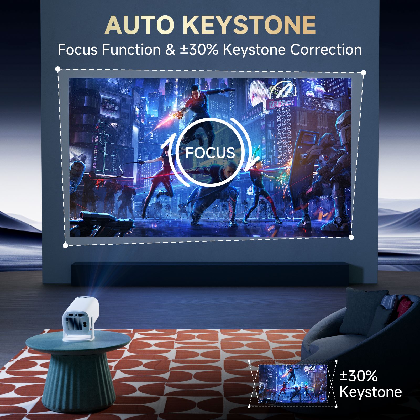 P30 PRO Smart Mini Projector A - Home Cinema Rack ulasan dan harga
